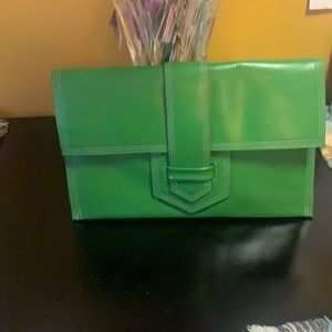 Green oversized clutch